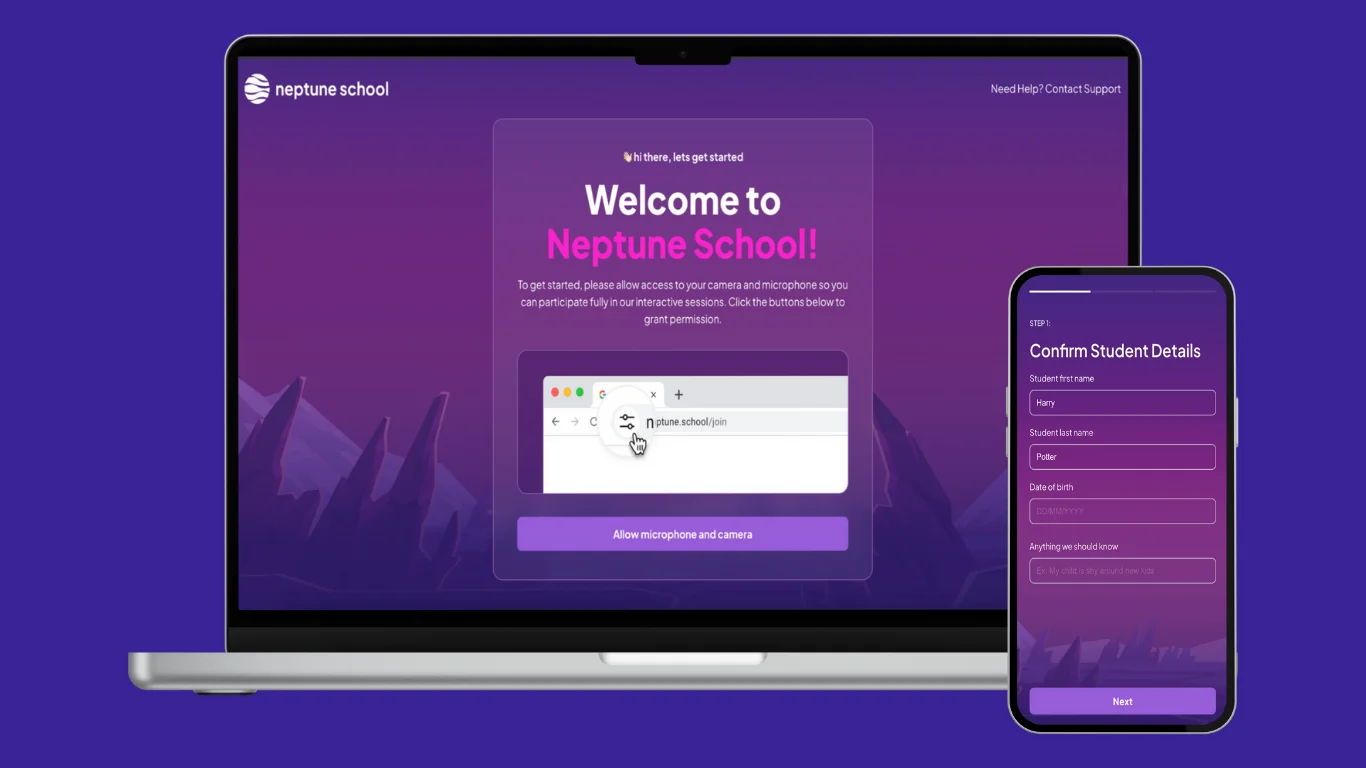 Neptune School Educational Platform project screenshot